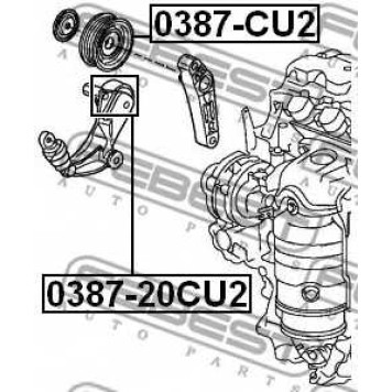 Натяжной ролик поликлинового ременя FEBEST 0387-20CU2-1
