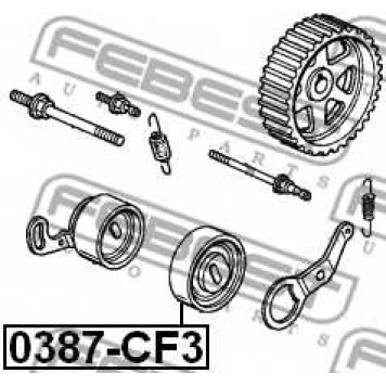 Натяжной ролик поликлинового ременя FEBEST 0387-CF3