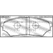 Колодки тормозные дисковые передний для MITSUBISHI PAJERO PININ(H6#W,H7#W) / NISSAN KIX <b>FEBEST 0401-H77F</b>