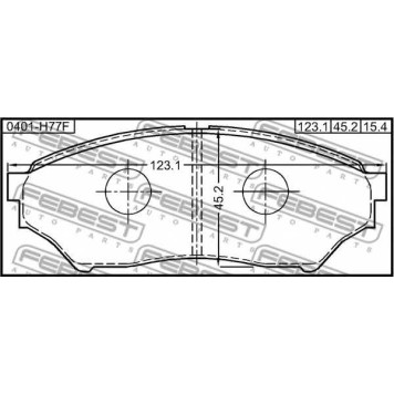 Колодки тормозные дисковые передний для MITSUBISHI PAJERO PININ(H6#W,H7#W) / NISSAN KIX <b>FEBEST 0401-H77F</b>