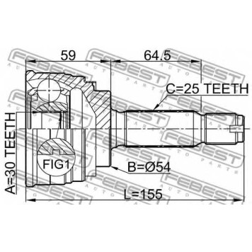 Шарнир приводного вала FEBEST 0410-009-1