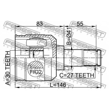 Шарнир приводного вала FEBEST 0411-CS9MTRH-1