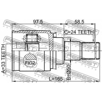Шарнир приводного вала FEBEST 0411-CY3MTLH