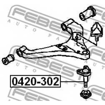 Несущий / направляющий шарнир FEBEST 0420-302