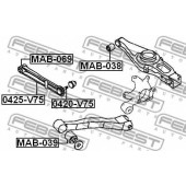 Несущий / направляющий шарнир FEBEST 0420-V75