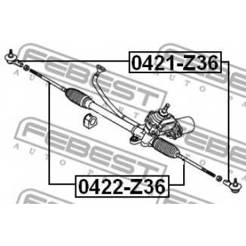 Осевой шарнир рулевой тяги FEBEST 0422-Z36