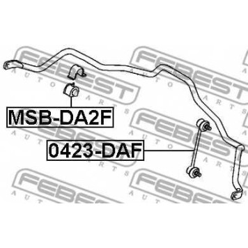 Тяга / стойка стабилизатора FEBEST 0423-DAF