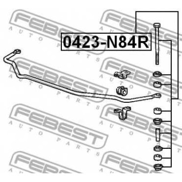 Тяга / стойка стабилизатора FEBEST 0423-N84R