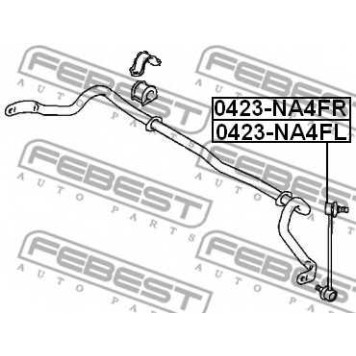 Тяга / стойка стабилизатора FEBEST 0423-NA4FL