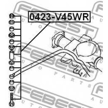 Тяга / стойка стабилизатора FEBEST 0423-V45WR-1