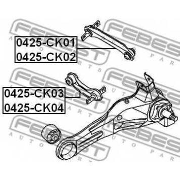 Рычаг независимой подвески колеса FEBEST 0425-CK02