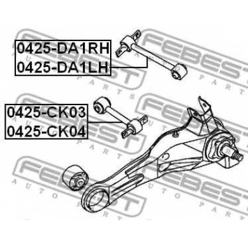 Рычаг независимой подвески колеса FEBEST 0425-DA1RH