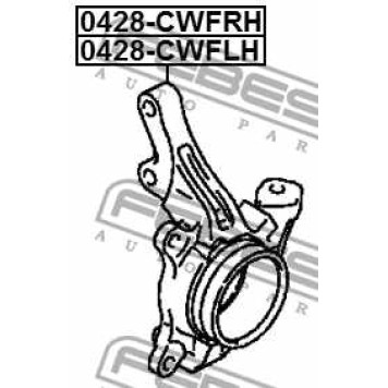 Поворотный кулак, подвеска колеса FEBEST 0428-CWFRH-2