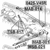 Втулка листовой рессоры FEBEST 0434-001