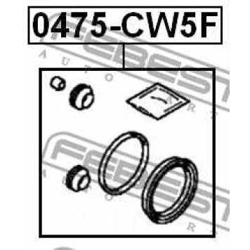 Ремкомплект тормозного суппорта FEBEST 0475-CW5F-2