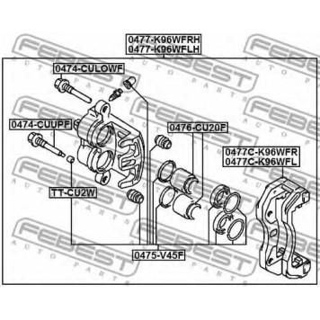 Ремкомплект тормозного суппорта FEBEST 0475-V45F-1