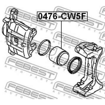 Поршень корпуса скобы тормоза FEBEST 0476-CW5F
