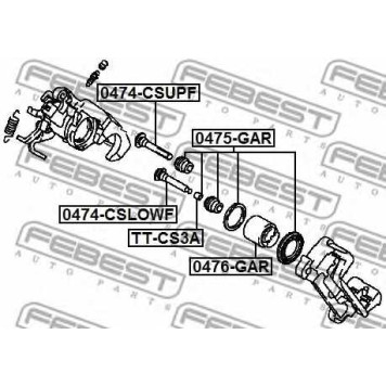 Поршень корпуса скобы тормоза FEBEST 0476-GAR