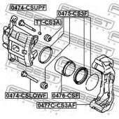 Комплект поддержки корпуса скобы тормоза FEBEST 0477C-CS3AF