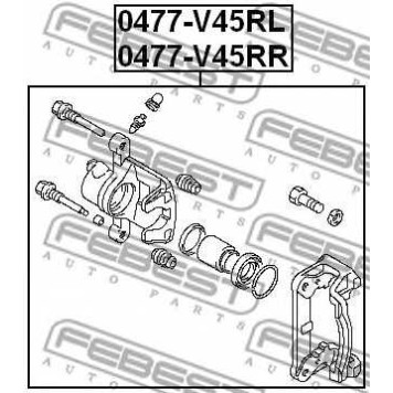 Тормозной суппорт FEBEST 0477-V45RL