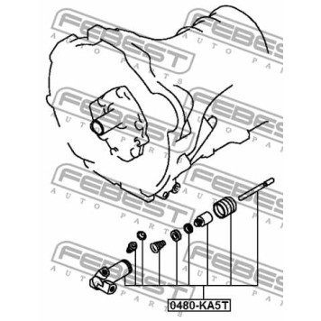 Рабочий цилиндр сцепления FEBEST 0480-KA5T-3
