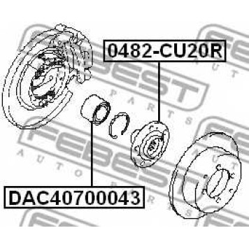 Ступица колеса FEBEST 0482-CU20R