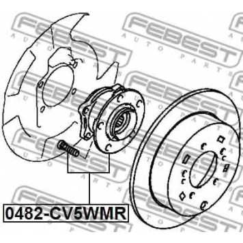 Ступица колеса FEBEST 0482-CV5WMR