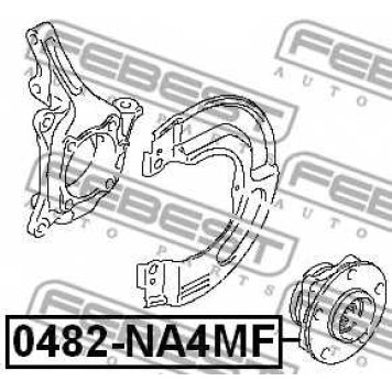 Ступица колеса FEBEST 0482-NA4MF