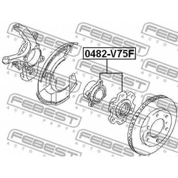 Ступица колеса FEBEST 0482-V75F