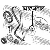 Натяжной ролик ременя ГРМ FEBEST 0487-4G69