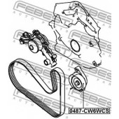 Натяжной ролик поликлинового ременя FEBEST 0487-CW6WCS