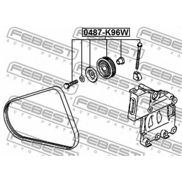 Натяжной ролик поликлинового ременя FEBEST 0487-K96W