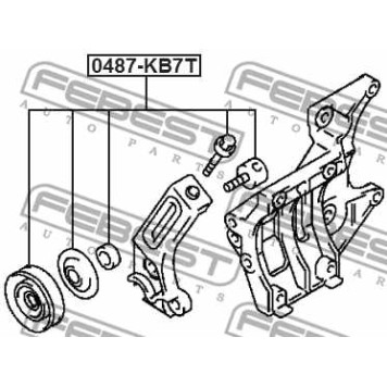 Натяжной ролик поликлинового ременя FEBEST 0487-KB7T-1