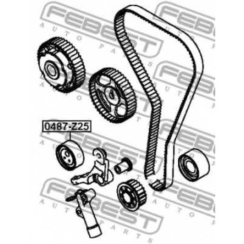 Натяжной ролик ременя ГРМ FEBEST 0487-Z25-1