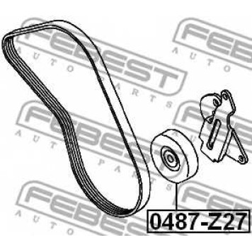 Натяжной ролик поликлинового ременя FEBEST 0487-Z27-1