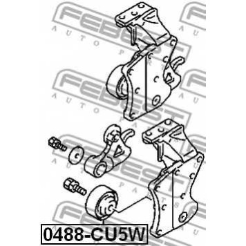 Паразитный / ведущий ролик поликлинового ременя FEBEST 0488-CU5W