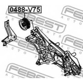 Паразитный / ведущий ролик поликлинового ременя FEBEST 0488-V75