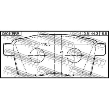 Колодки тормозные дисковые задний <b>FEBEST 0501-ERR</b>-1
