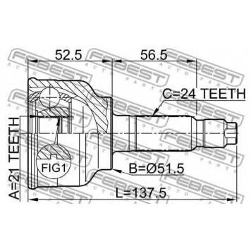 Шарнир приводного вала FEBEST 0510-004