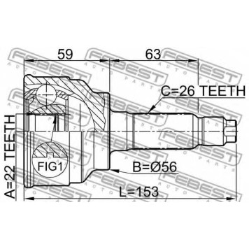 Шарнир приводного вала FEBEST 0510-024