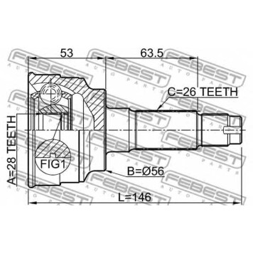 Шарнир приводного вала FEBEST 0510-034-1