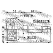 Шарнир приводного вала FEBEST 0510-034A44