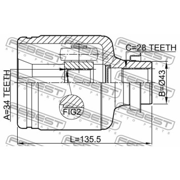 Шарнир приводного вала FEBEST 0511-BL23MTRH-3