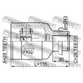 Шарнир приводного вала FEBEST 0511-CPRH