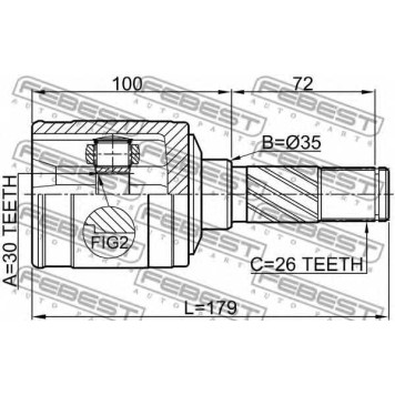 Шарнир приводного вала FEBEST 0511-CX7R-1