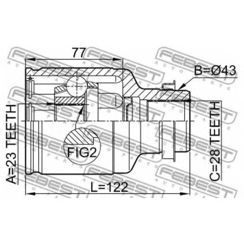 Шарнир приводного вала FEBEST 0511-GEMTRH-1