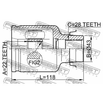Шарнир приводного вала FEBEST 0511-M316ATRH-1