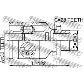 Шарнир приводного вала FEBEST 0511-M6MTRH-1