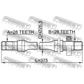 Приводной вал FEBEST 0512-626GE