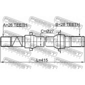 Приводной вал FEBEST 0512-BL16AT
